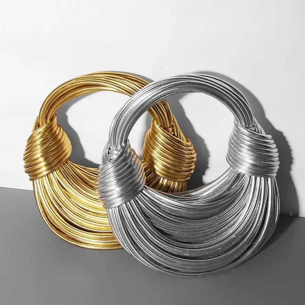 MIANIK SILVER NOODLE PURSE HANDBAG
